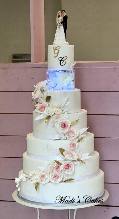 Wedding cake à 7 étages- arisanal-fait maison - Pamiers